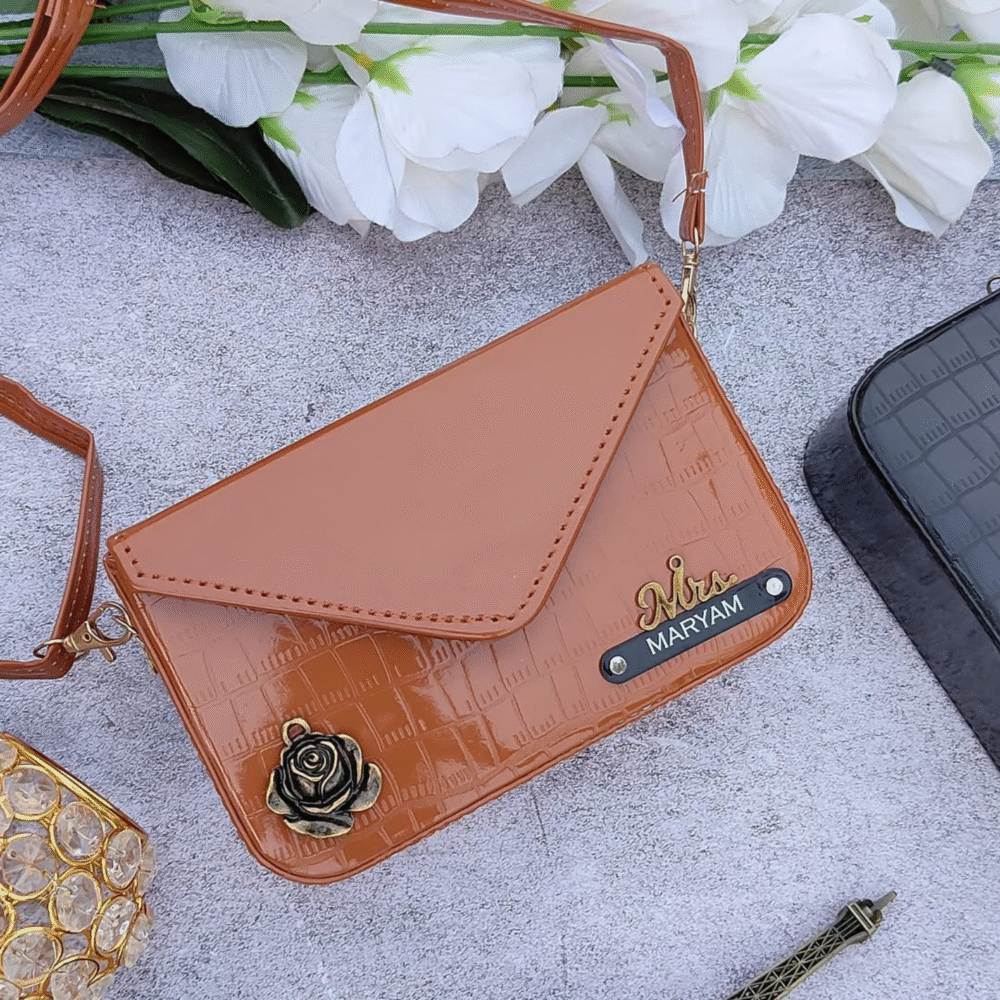 Croc Texture Personalized Sling Bag - Image 4