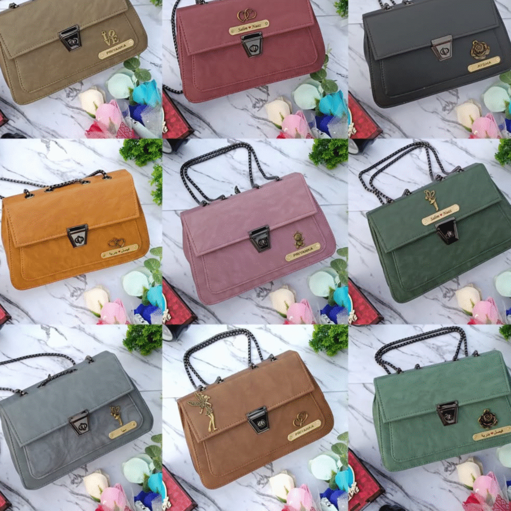 Dual-Mode Leather Sling Handbag - Image 10