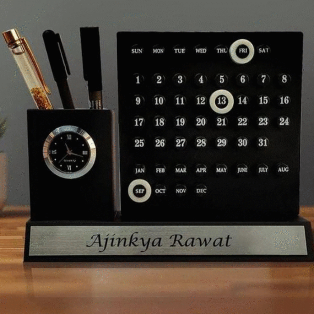 Infinity Desk Organizer with Clock