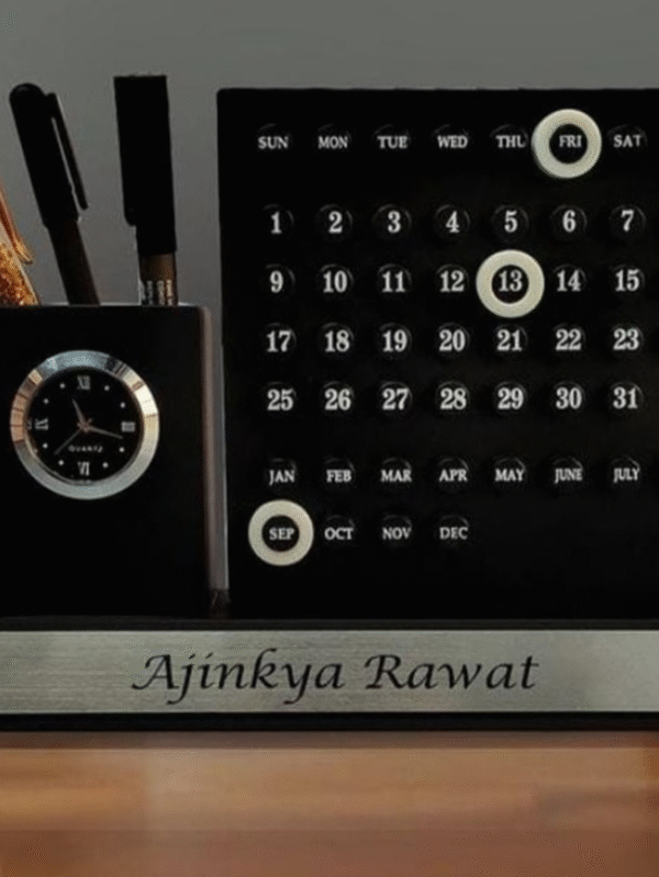 Infinity Desk Organizer with Clock