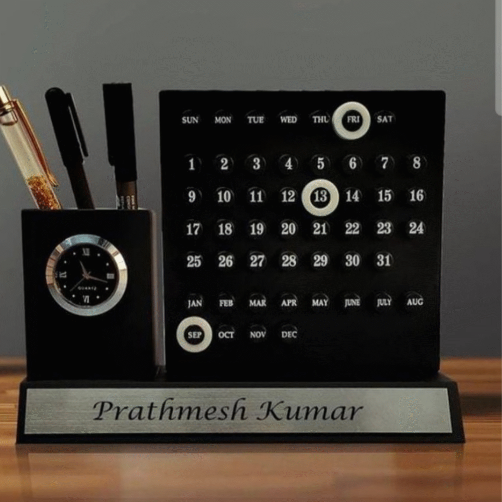Infinity Desk Organizer with Clock - Image 2