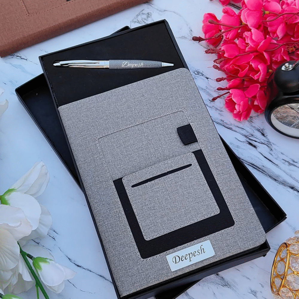 Signature Name Engraved Diary Set
