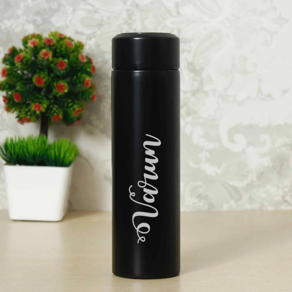 Custom LED Temperature Flask – Personalized Steel Bottle