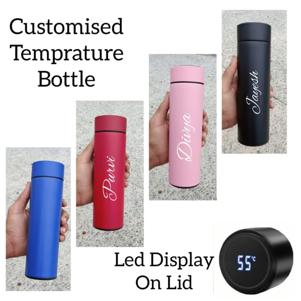 Custom LED Temperature Flask – Personalized Steel Bottle - Image 3