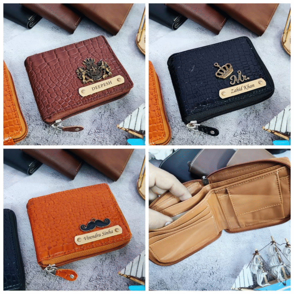 Glossy Croc Zip Wallet – Unisex Customized Edition - Image 5