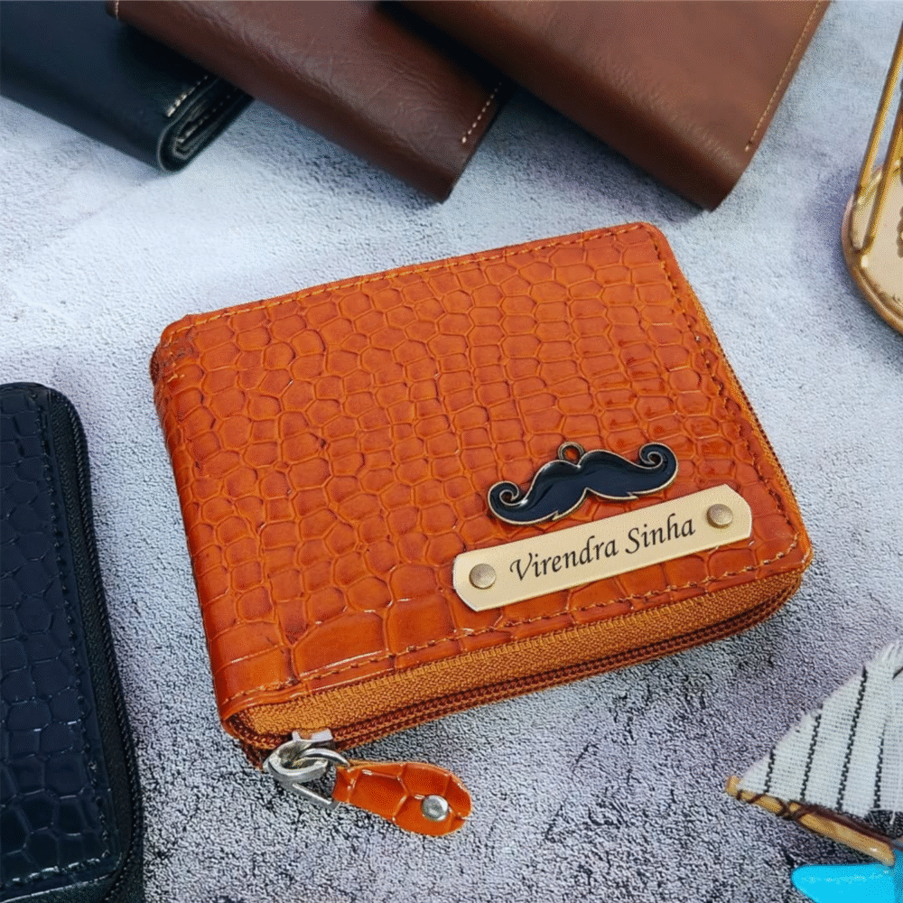 Glossy Croc Zip Wallet – Unisex Customized Edition - Image 4