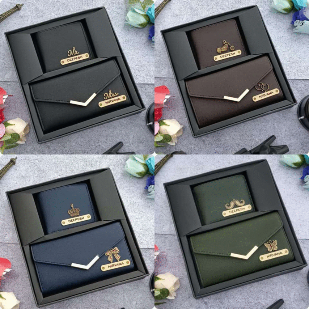Imported Leather Couple Wallet Combo - Image 4
