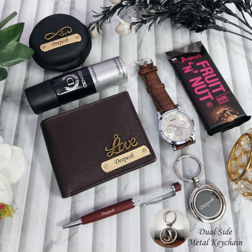 Italian Leather Essentials Gift Hamper for Him