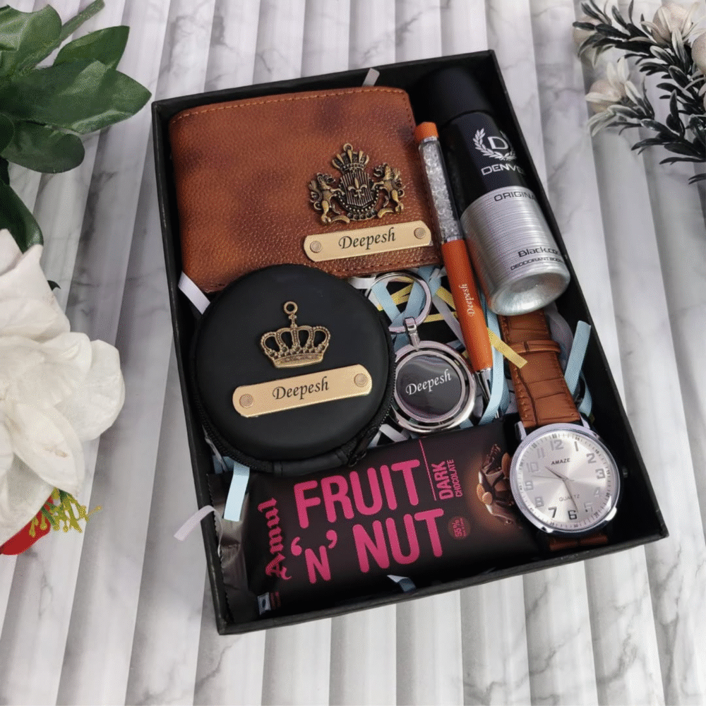 Italian Leather Essentials Gift Hamper for Him - Image 5