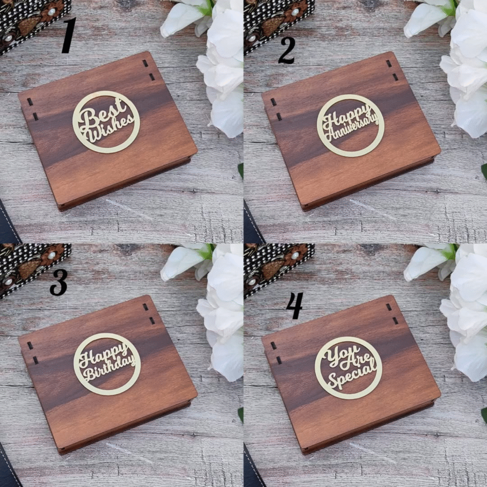 Italian Leather Wallet Gift Box with Custom Wooden Theme - Image 9