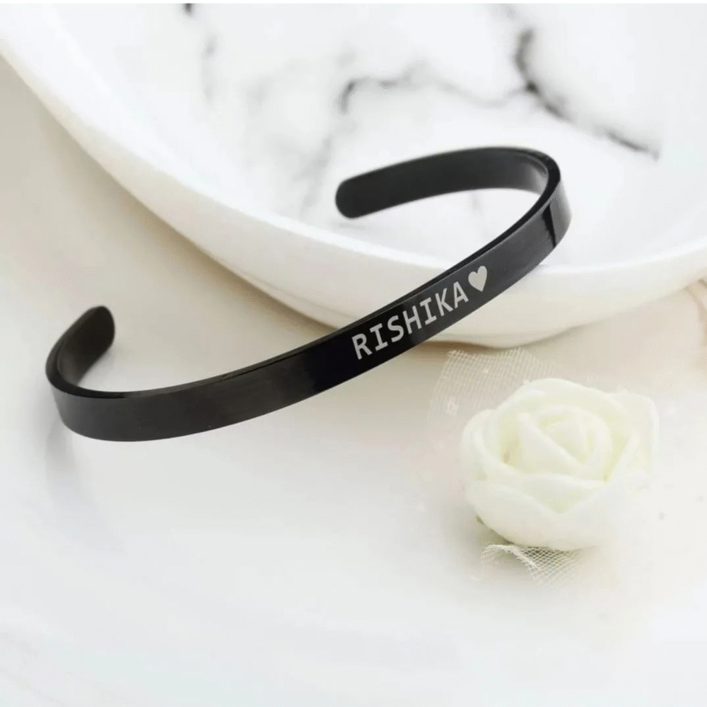 Classic Custom Engraved Metal Kada - Image 3