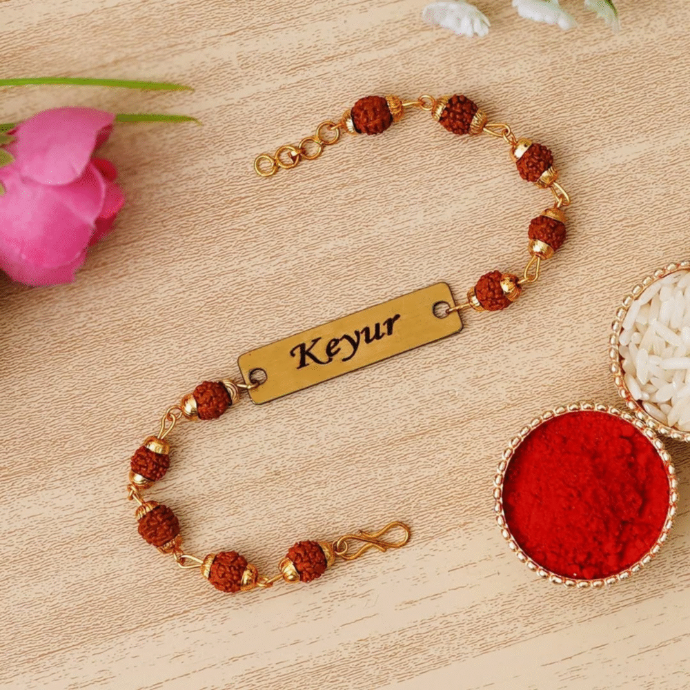 Personalized Rudraksha Rakhi