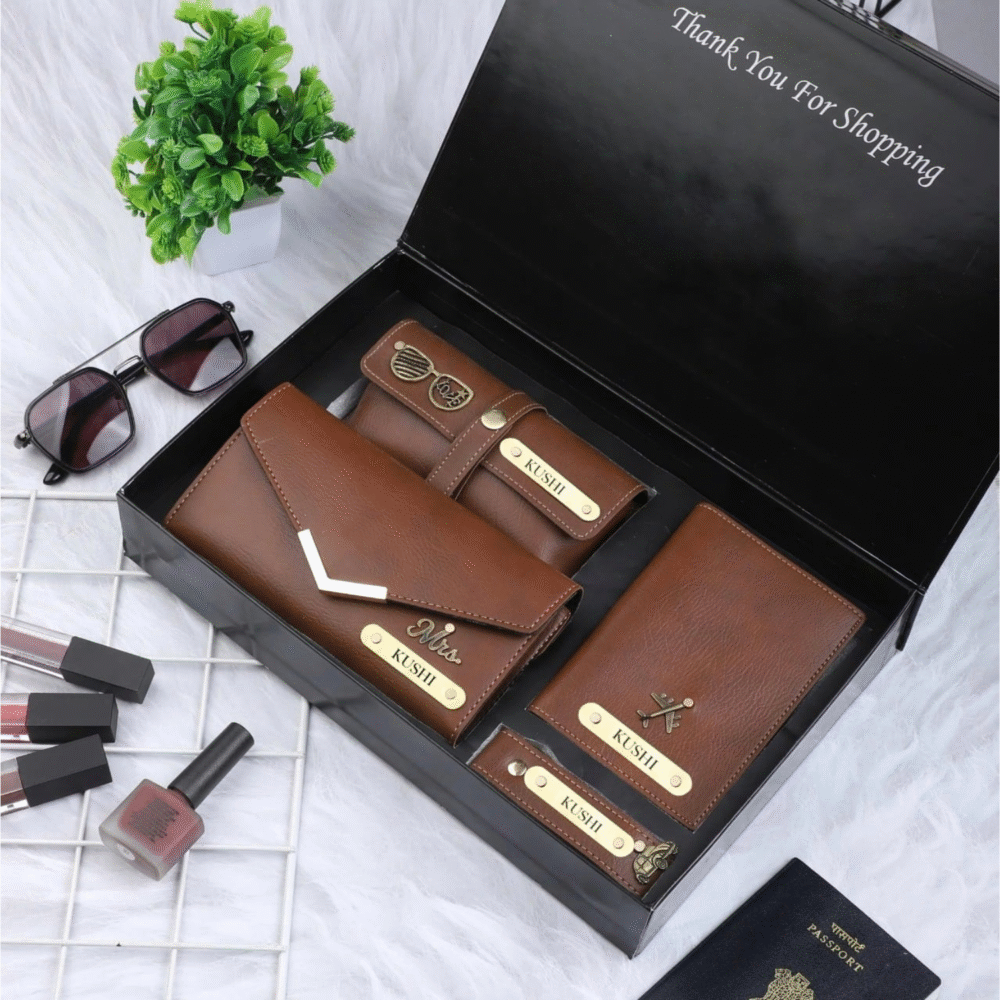 Premium Personalized Leather Combo – For Her - Image 5