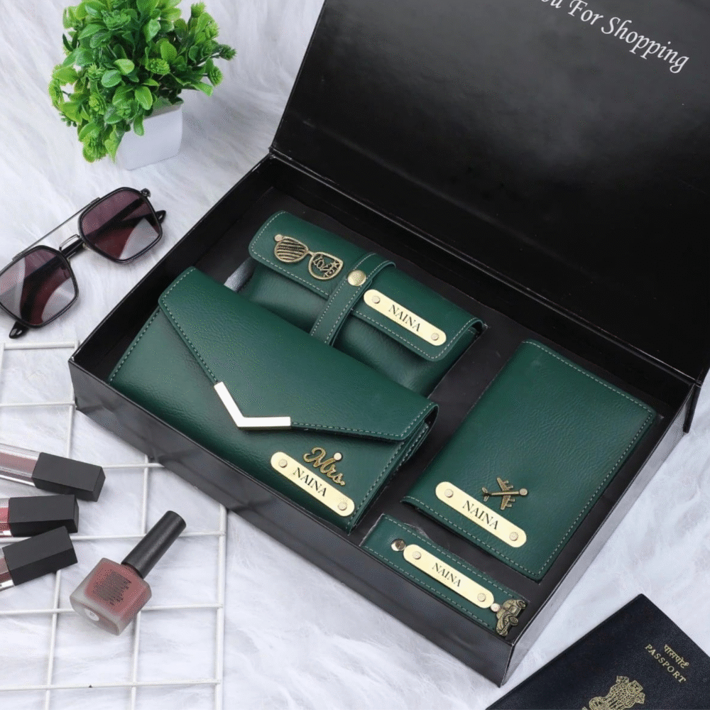 Premium Personalized Leather Combo – For Her - Image 4