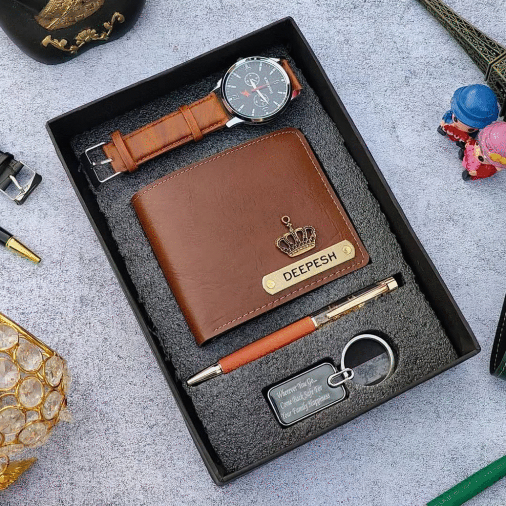 Spain Leather Wallet Mini Hamper – For Him - Image 2