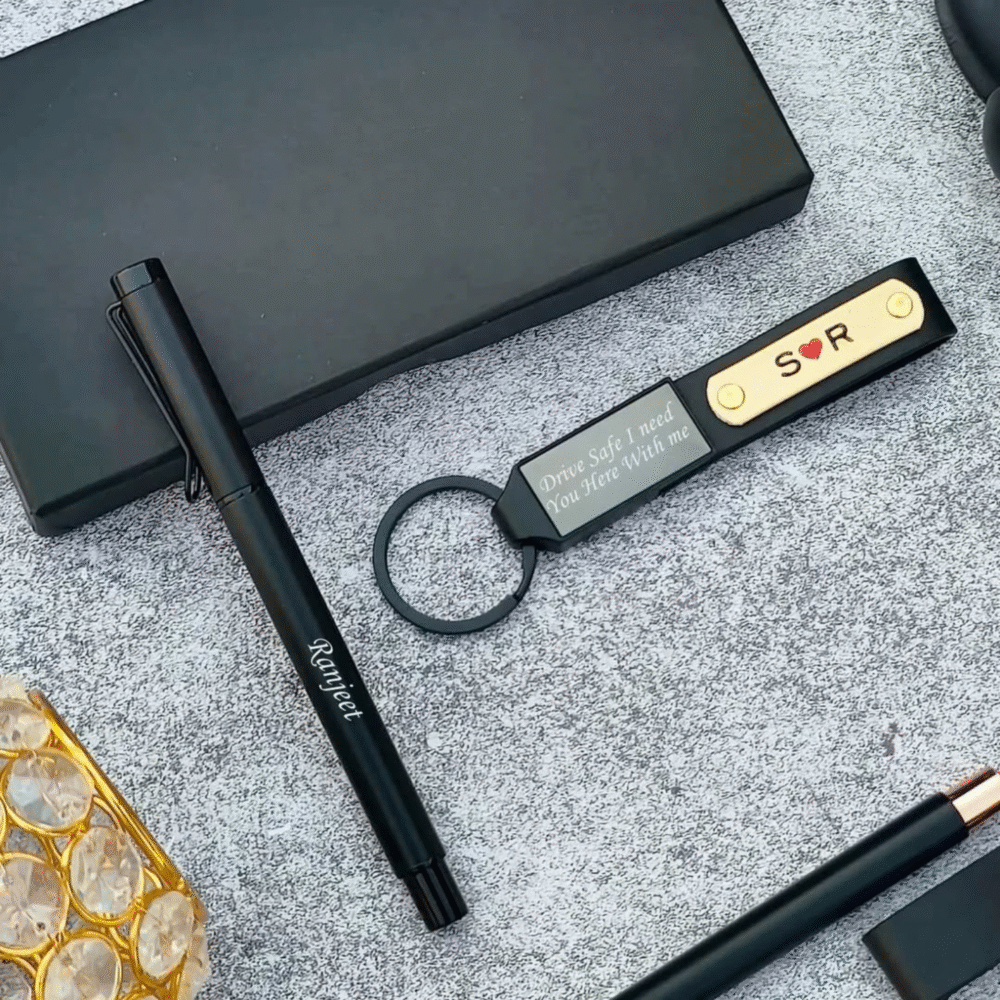Premium Pen & Keychain Gift Combo – Custom Engraved