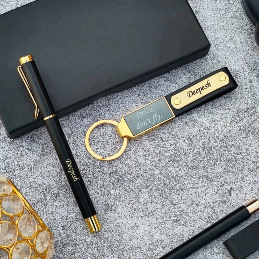 Premium Pen & Keychain Gift Combo – Custom Engraved - Image 3