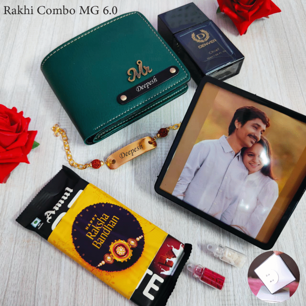 Rakhi Glow Combo with Plug Lamp & Wallet - Image 2