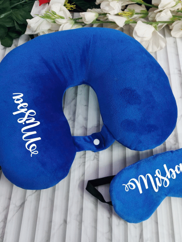 Travel Neck Pillow & Eye Mask Combo